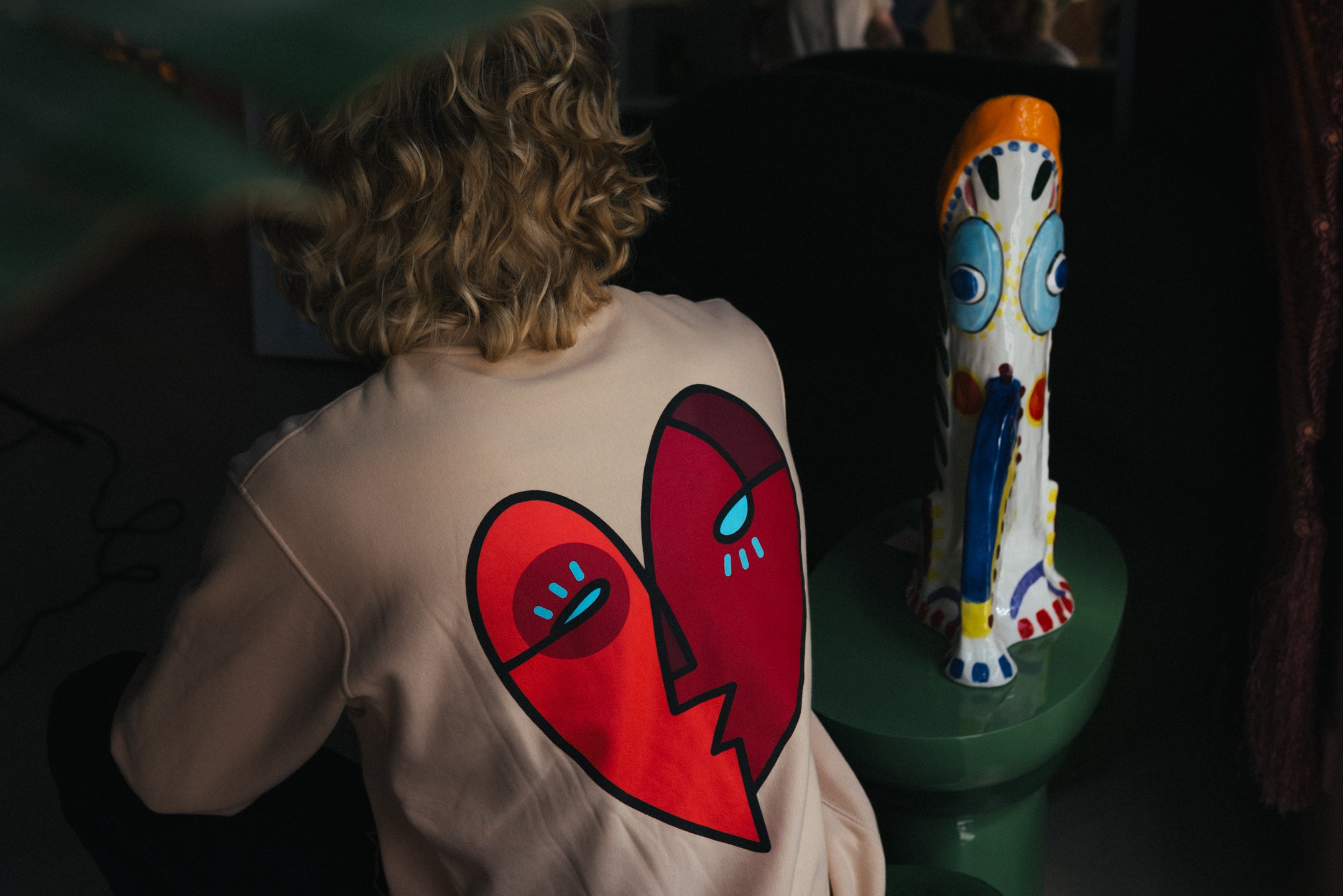 Heart Sweater Chamois